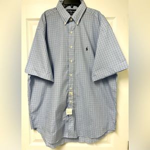 Men’s Polo short sleeve button down , Size XL